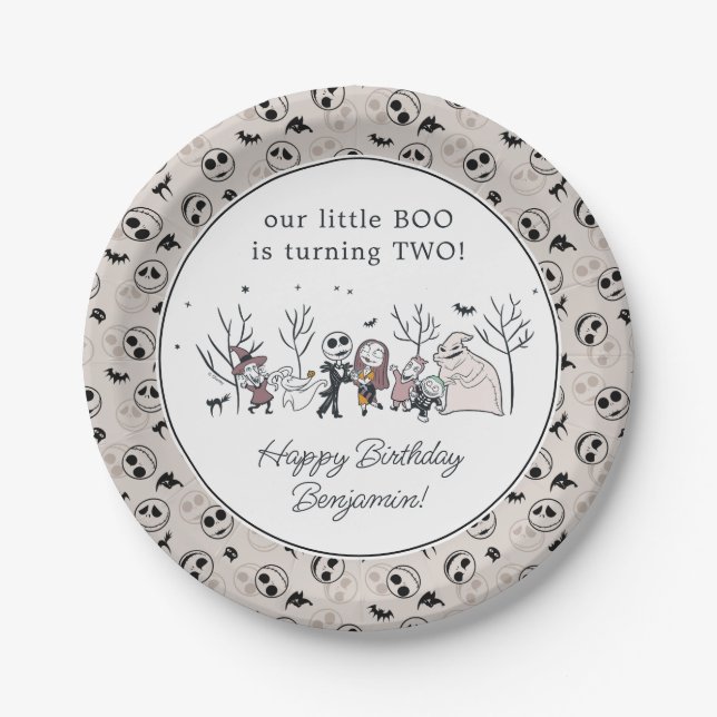Nightmare Before Christmas Boo Crew Birthday Paper Plates (Front)