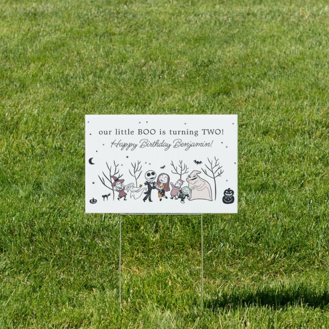 Nightmare Before Christmas Boo Crew Birthday Sign (Insitu)
