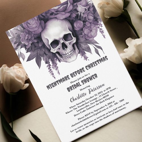 Nightmare before Christmas Bridal Shower  Invitation