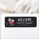 Nightmare Before Christmas Chalkboard Birthday Label<br><div class="desc">These sweet birthday labels feature Sally and Jack from Disney's,  Nightmare Before Christmas. Add to any invitation or thank you envelope.</div>