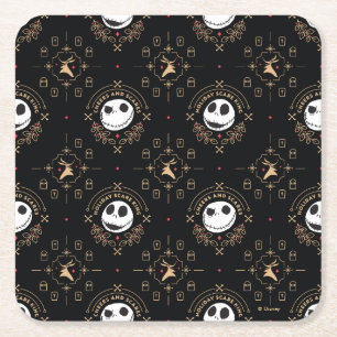 Nightmare Before Christmas Cheers and Scares Square Paper Coaster