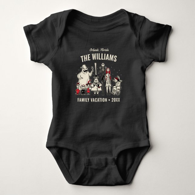 Nightmare Before Christmas Disney Family Vacation Baby Bodysuit (Front)