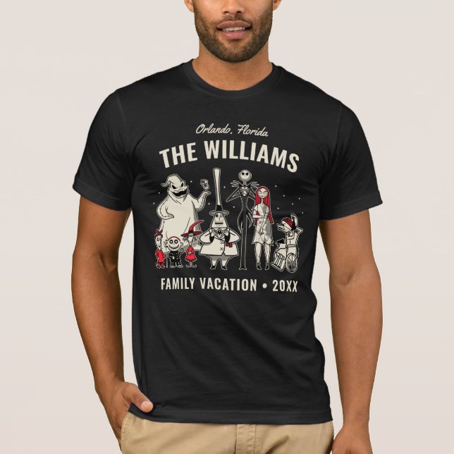 Nightmare Before Christmas Disney Family Vacation T-Shirt (Front)