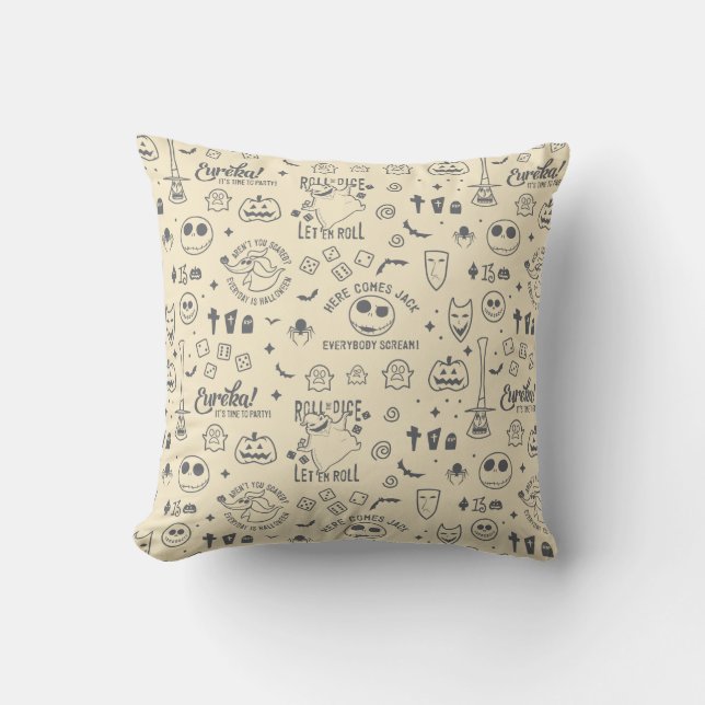 Nightmare Before Christmas | Everyday Is Halloween Throw Pillow (Front)