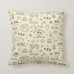 Nightmare Before Christmas   Everyday Is Halloween Throw Pillow