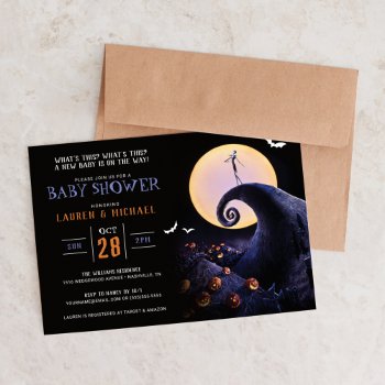Nightmare Before Christmas Halloween Baby Shower Invitation by nightmarebeforexmas at Zazzle