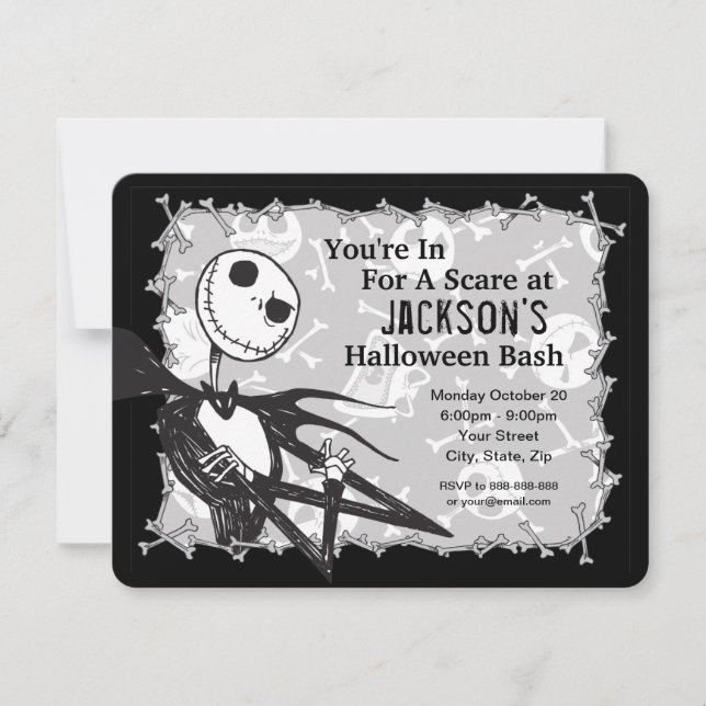 Nightmare Before Christmas Halloween Party Invitation (Front)