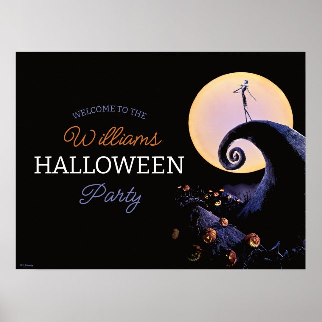 Nightmare Before Christmas Halloween Party Poster (Front)