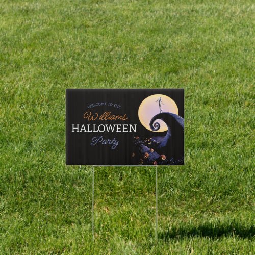 Nightmare Before Christmas Halloween Party Sign