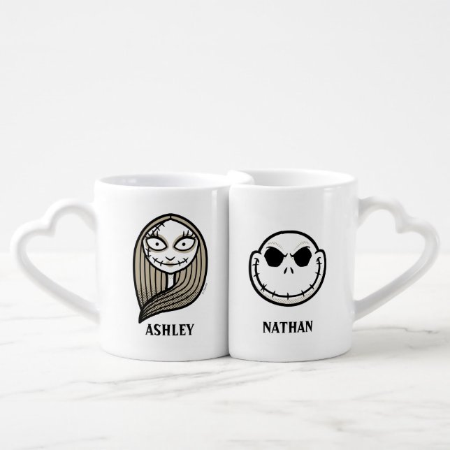 Nightmare Before Christmas | Jack and Sally Coffee Mug Set (Front Nesting)