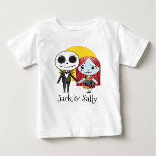Nightmare Before Christmas   Jack & Sally Emoji 2 Baby T-Shirt