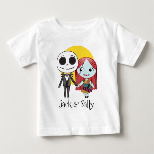 Nightmare Before Christmas  Jack  Sally Emoji 2 Baby T_Shirt