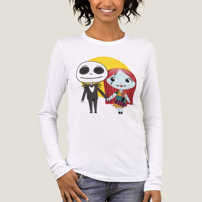 Nightmare Before Christmas | Jack & Sally Emoji 2 Tri-Blend Shirt (Front)