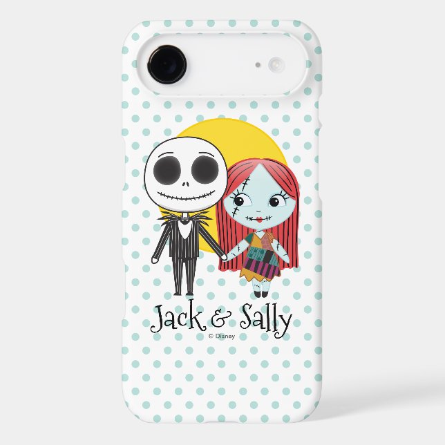 Nightmare Before Christmas | Jack & Sally Emoji Case-Mate iPhone Case (Back)