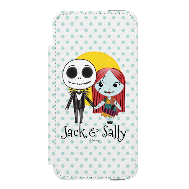 Nightmare Before Christmas | Jack & Sally Emoji Incipio iPhone Wallet Case (Folio Front)