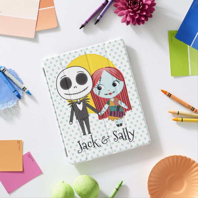 Nightmare Before Christmas | Jack & Sally Emoji iPad Smart Cover (In Situ)