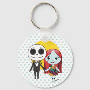 Nightmare Before Christmas   Jack & Sally Emoji Keychain