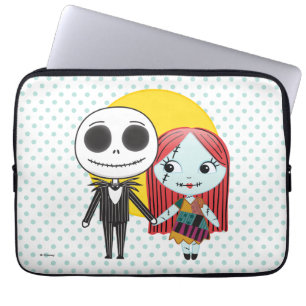 Nightmare Before Christmas Jack & Sally Emoji Laptop Sleeve