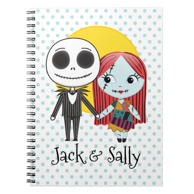 Nightmare Before Christmas | Jack & Sally Emoji Notebook (Front)