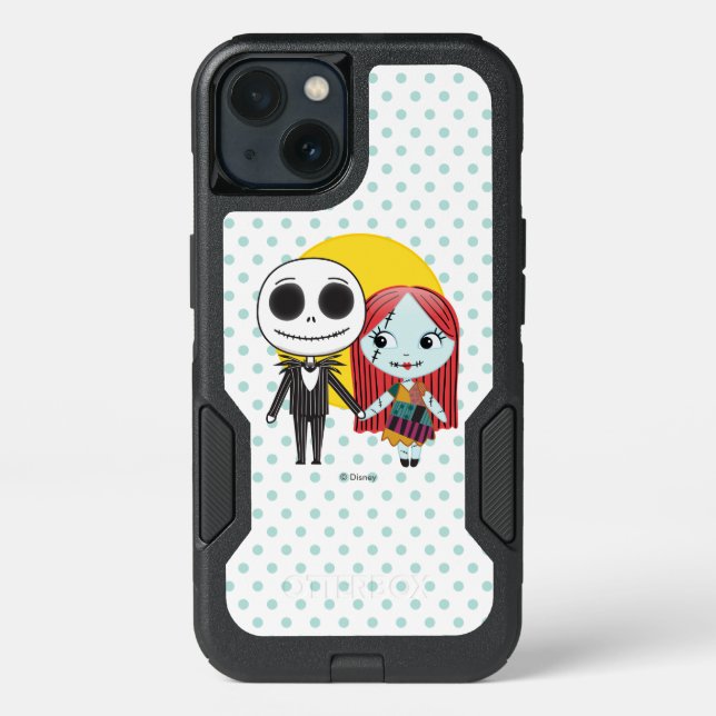 Nightmare Before Christmas | Jack & Sally Emoji Otterbox iPhone Case (Back)