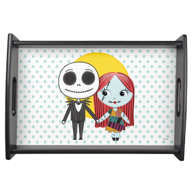 Nightmare Before Christmas | Jack & Sally Emoji Serving Tray (Front)