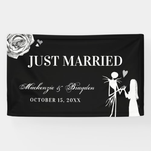 Nightmare Before Christmas  Just Married Wedding Banner