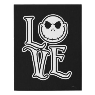Nightmare Before Christmas - LOVE Faux Canvas Print