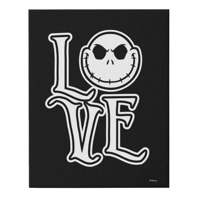 Nightmare Before Christmas - LOVE Faux Canvas Print (Front)