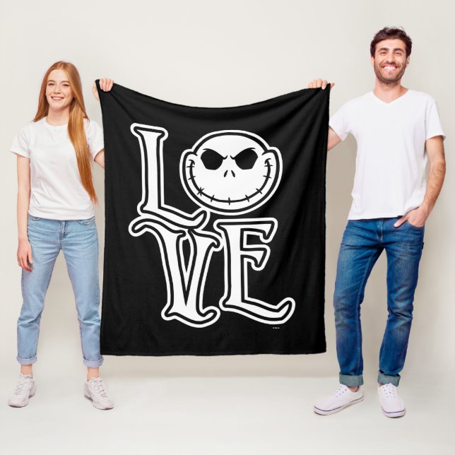 Nightmare Before Christmas - LOVE Fleece Blanket (In Situ)