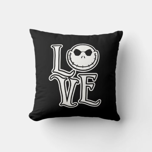 Nightmare Before Christmas _ LOVE Throw Pillow