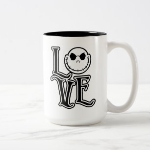 Nightmare Before Christmas - LOVE Two-Tone Coffee Mug