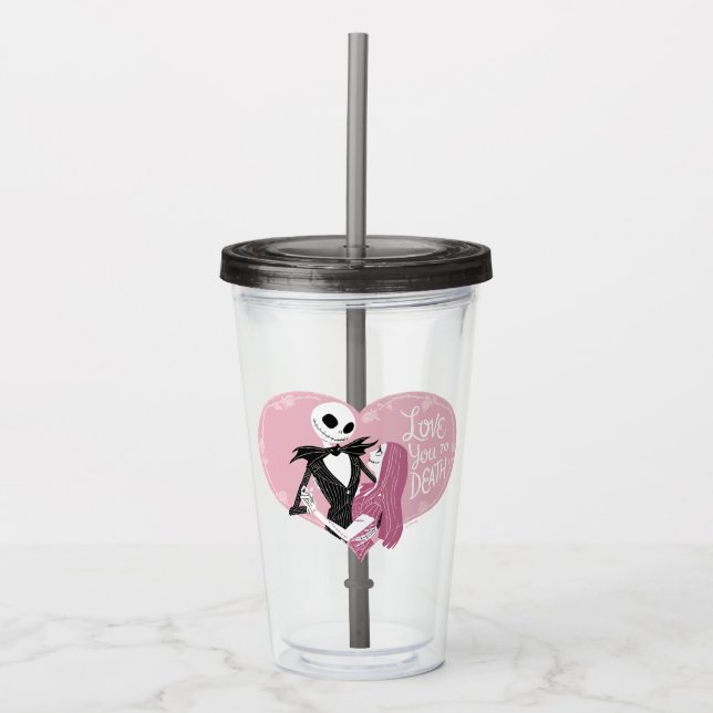 Nightmare Before Christmas | Love You To Death Acrylic Tumbler (Front)