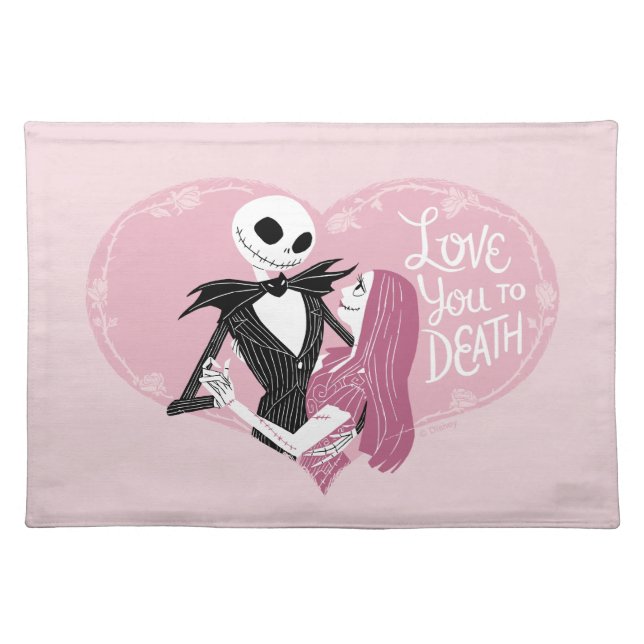 Nightmare Before Christmas | Love You To Death Cloth Placemat (Front)