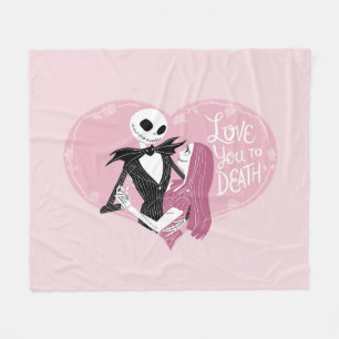 Nightmare Before Christmas   Love You To Death Fleece Blanket