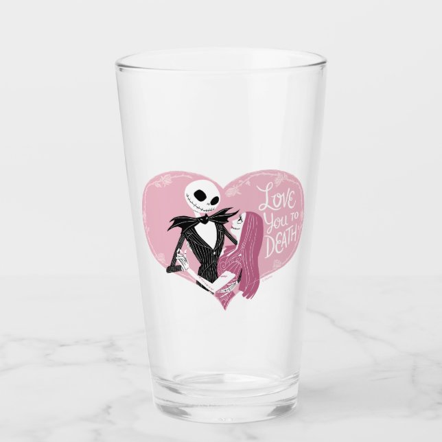 Nightmare Before Christmas | Love You To Death Glass (Front)