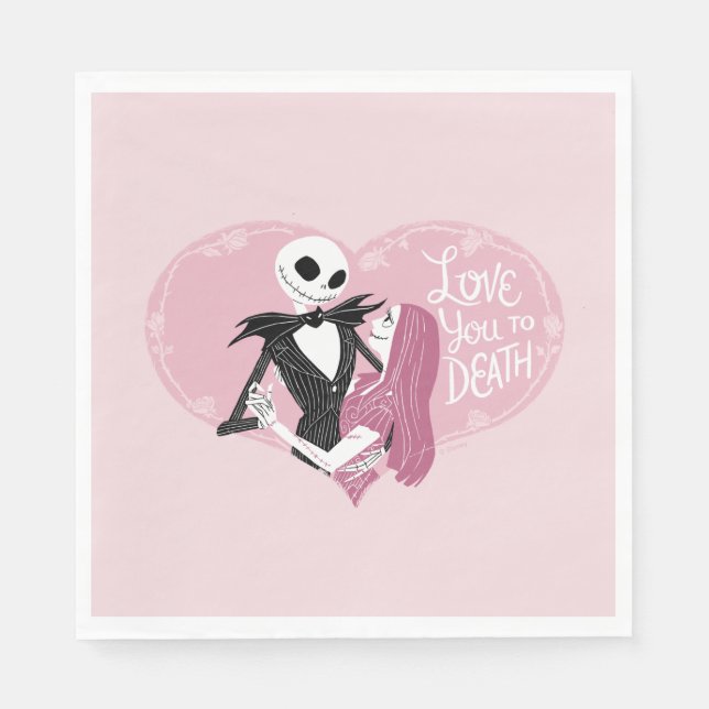 Nightmare Before Christmas | Love You To Death Napkins (Front)
