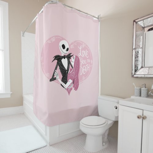 Nightmare Before Christmas  Love You To Death Shower Curtain