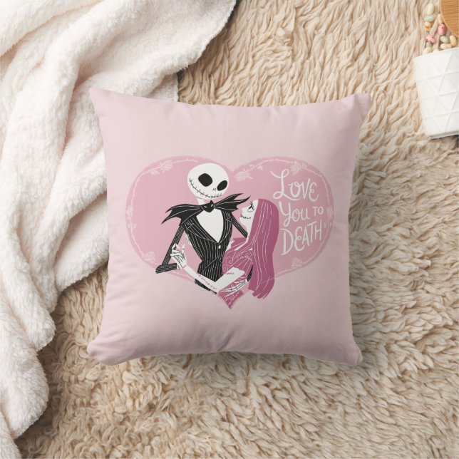Nightmare Before Christmas | Love You To Death Throw Pillow (Blanket)