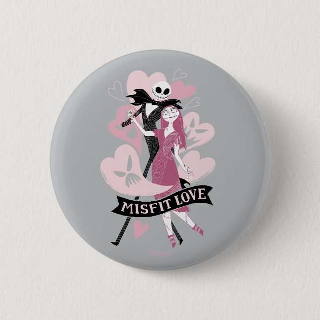 Nightmare Before Christmas | Misfit Love Button (Front)