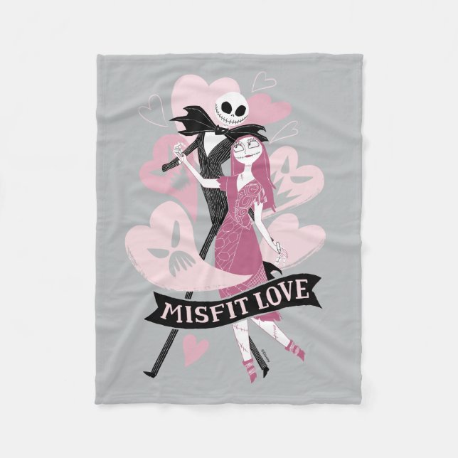 Nightmare Before Christmas | Misfit Love Fleece Blanket (Front)