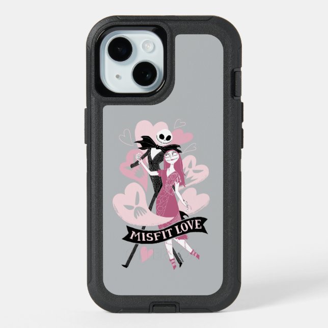 Nightmare Before Christmas | Misfit Love iPhone 15 Case (Back)