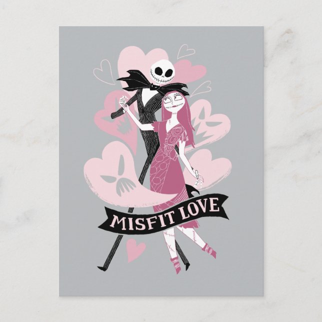 Nightmare Before Christmas | Misfit Love Postcard (Front)