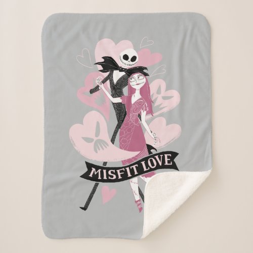 Nightmare Before Christmas  Misfit Love Sherpa Blanket
