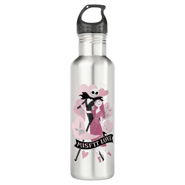 Nightmare Before Christmas | Misfit Love Stainless Steel Water Bottle (Front)
