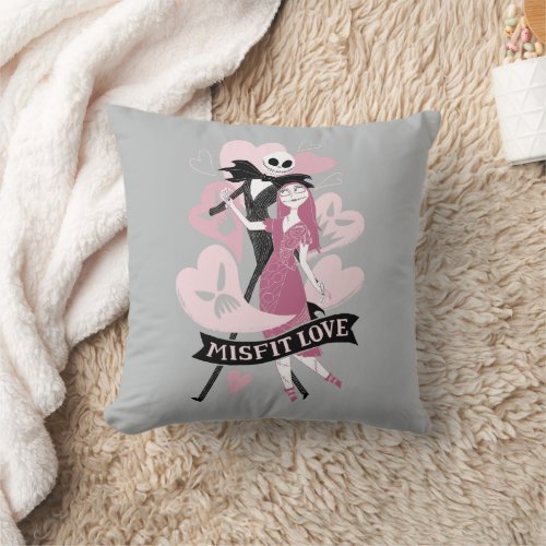 Nightmare Before Christmas  Misfit Love Throw Pillow