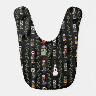 Nightmare Before Christmas Nutcracker Pattern Baby Bib