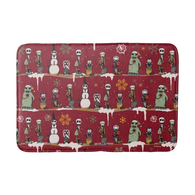 Nightmare Before Christmas Nutcracker Pattern Bath Mat (Front)