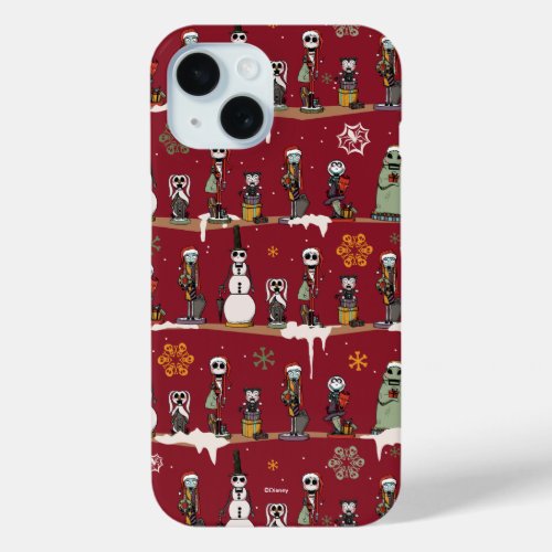 Nightmare Before Christmas Nutcracker Pattern iPhone 15 Case