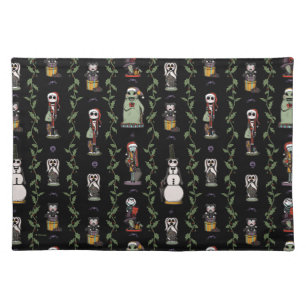 Nightmare Before Christmas Nutcracker Pattern Cloth Placemat