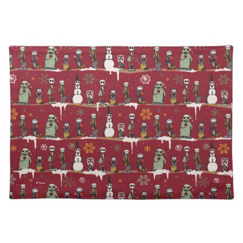 Nightmare Before Christmas Nutcracker Pattern Cloth Placemat
